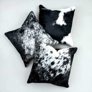 Black cowhide pillow case