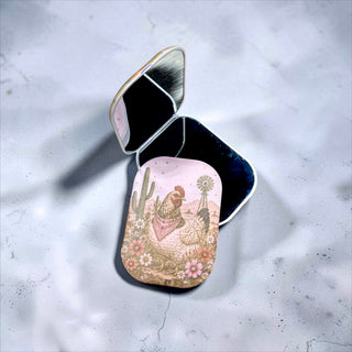Cowgirl Hen compact mirror