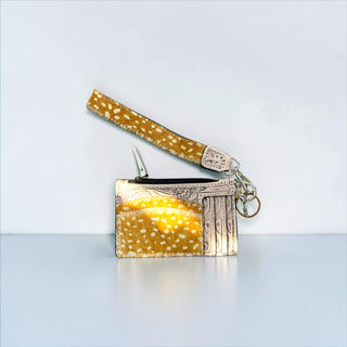 Deer card holder wristlet