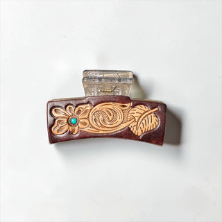 Western bloom hair claw clip