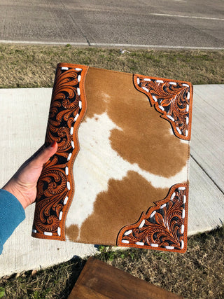 Tooled Leather & Cowhide Planner