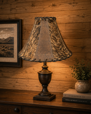 Medium Light brindle cowhide lampshade