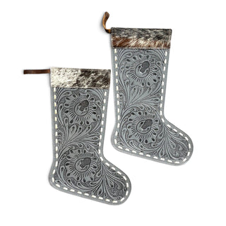 Grey Christmas stockings
