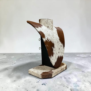 All cowhide necklace display (a11)