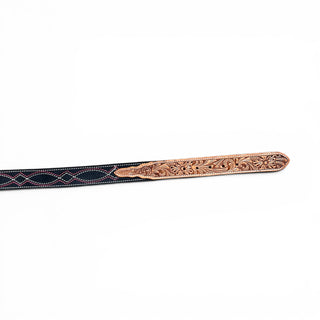 Navy/pink BootStitch belt