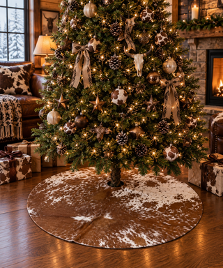 3.6x3.6ft all cowhide treeskirt