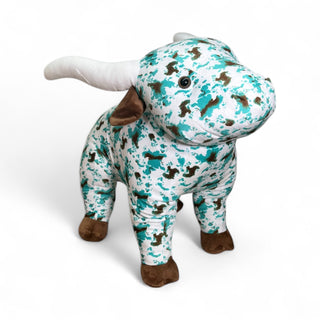 Large farm pal - turquoise Cowprint Longhorn