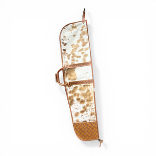 Rust cowhide & tooled leather rifle case