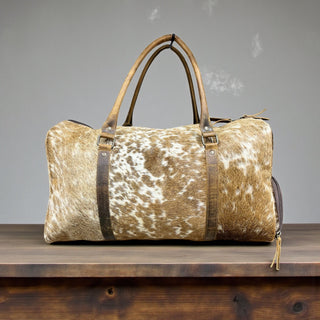 All cowhide small duffle bag