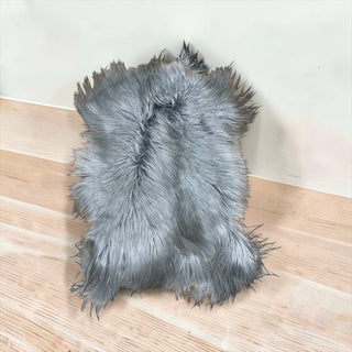 Grey longhair goat lambskin