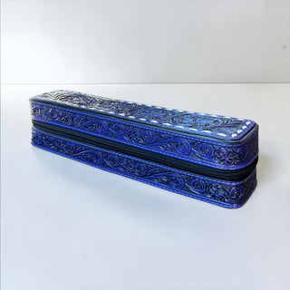 Purple all tooled leather iron case