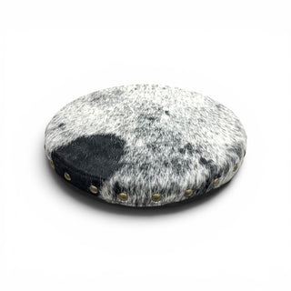 All cowhide lazy Susan