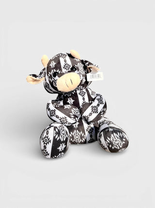 Medium farm pal - black Aztec cow