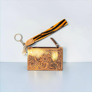 Tiger card holder wristlet