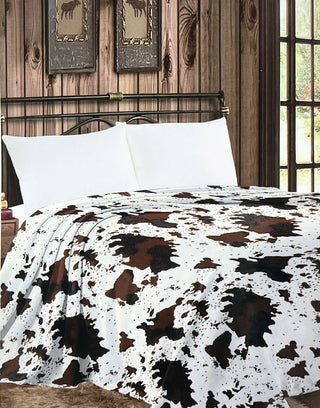 Cowprint Mia thin throw blanket