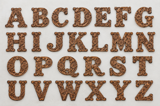Pre-Order Tooled Leather Letter Door Hanger