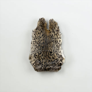 Printed color rabbit fur hide