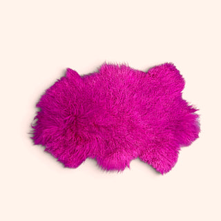 2x3ft Pink Tibetan lambskin