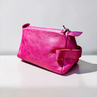 Pink BootStitch toiletry bag