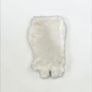 White rabbit fur hide