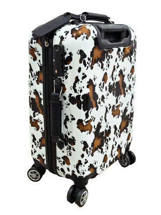 Cowprint luggage rolling suitcase
