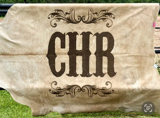 Bridal laser engraved cowhide