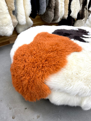 3x2ft Orange Tibetan lambskin