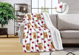 Highland queen Sherpa blanket