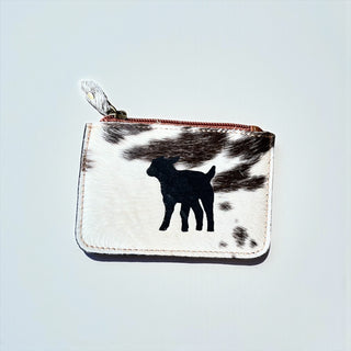 Sheep cowhide coin pouch