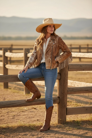 Tan cowhide jacket (s)