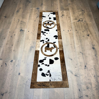 7x2’ pig cowhide patchwork runner