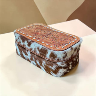 Tan blossom jewelry box