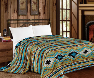 Olive Aztec- Mia blanket