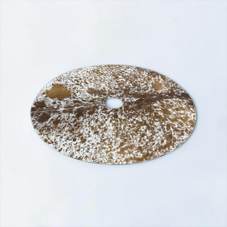 3.6x3.6ft tan salt pepper cowhide tree skirt (t02)