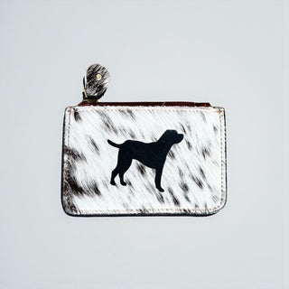 Dog cowhide coin pouch