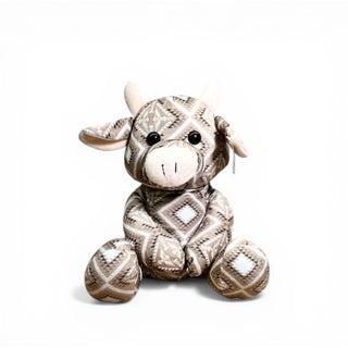 Beige Aztec cow - medium farm pal