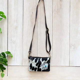 Cards cowhide crossbody bag