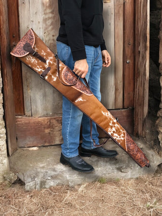 Cowhide & Tooled Carrying Case