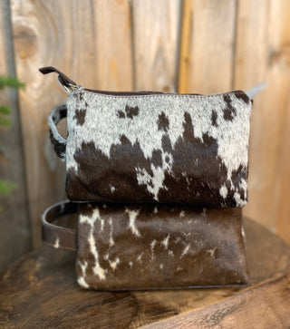 Brown Cowhide Toiletry Bag