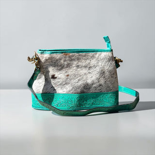 Turquoise Daisy crossbody bag