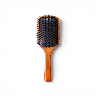 Sunflower tooled leather hairbrush