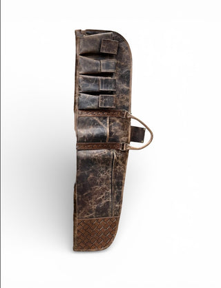 Rust leather rifle case