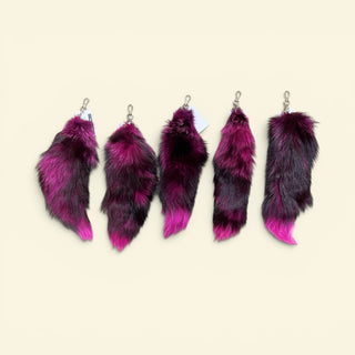 Pink 2-tone fox tail