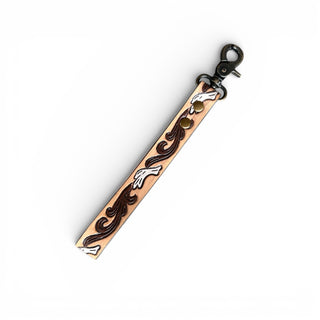 Outlaw tooled leather wristlet band