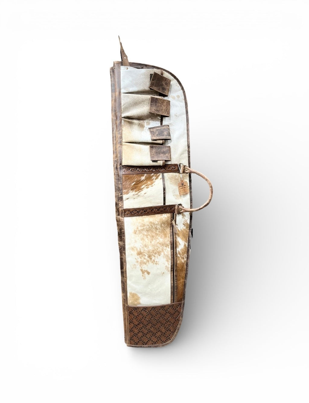 Rust cowhide & tooled leather rifle case – Western Linens