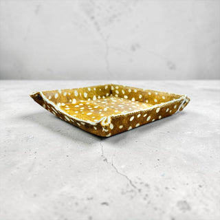 Deer print cowhide tray