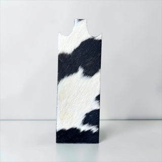 Black cowhide necklace holder