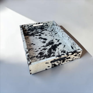 All cowhide tray set of 3