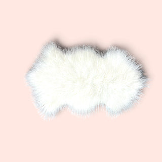 2x3ft White Tibetan lambskin