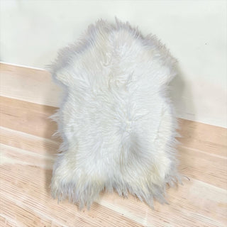 White longhair goat lambskin
